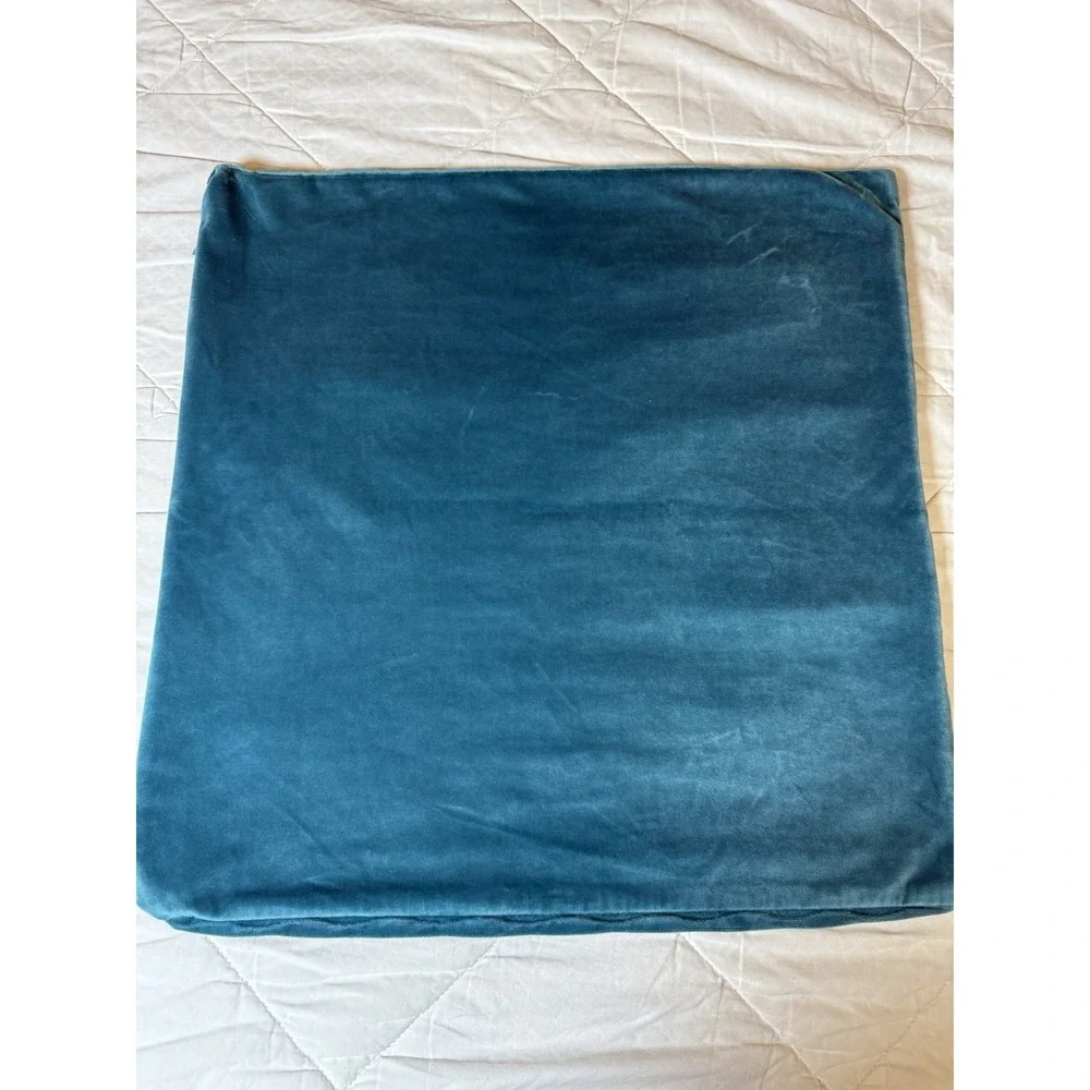 Teal Blue Textured Velvet Pillowcase Decorative Throw Cover‎ 19x20